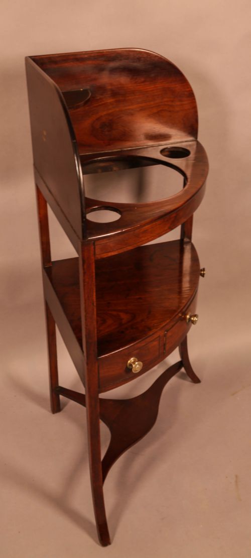 A GEORGIAN CORNER WASHSTAND IN MAHOGANY - ADDITIONAL PHOTO 4