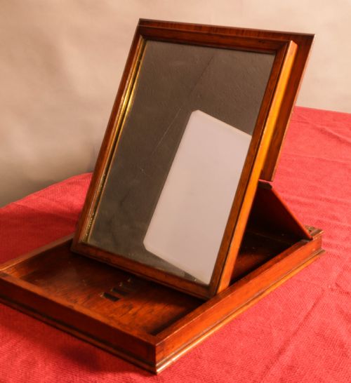 A 19TH CENTURY CAMPAIGN MIRROR - ADDITIONAL PHOTO 2