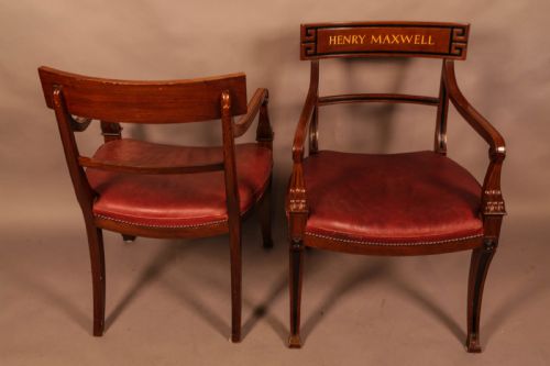 A FINE PAIR OF REGENCY PERIOD CARVER CHAIRS HENRY MAXWELL - ADDITIONAL PHOTO 3