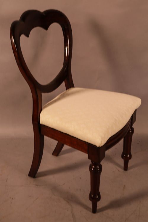 A SET OF 8 VICTORIAN MAHOGANY BALLOON BACK DINING CHAIRS - ADDITIONAL PHOTO 8