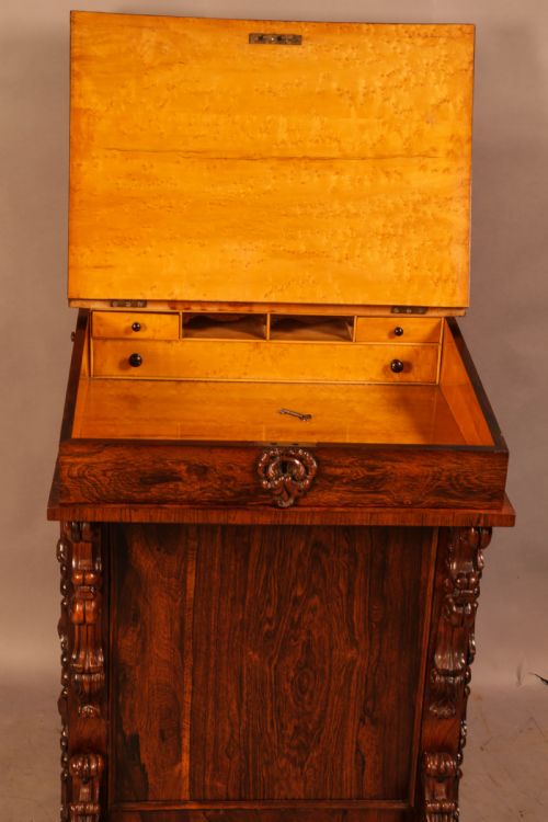 A SUPERB VICTORIAN DAVENPORT DESK IN ROSEWOOD - ADDITIONAL PHOTO 1