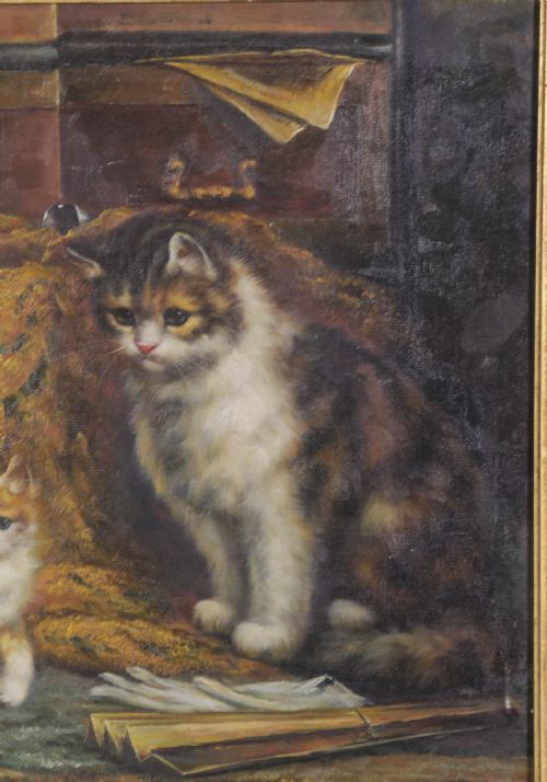 OIL ON CANVAS CATS AND KITTENS - ADDITIONAL PHOTO 2