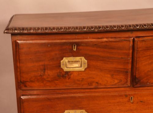 A RARE ANGLO INDIAN CAMPAIGN CHEST PADOUK - ADDITIONAL PHOTO 6