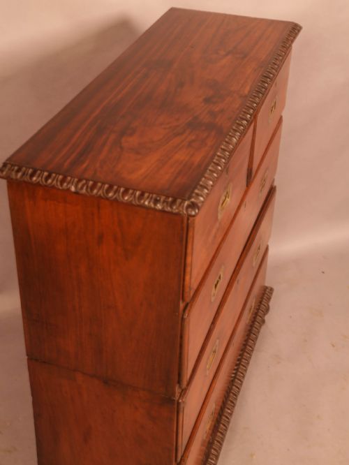 A RARE ANGLO INDIAN CAMPAIGN CHEST PADOUK - ADDITIONAL PHOTO 9