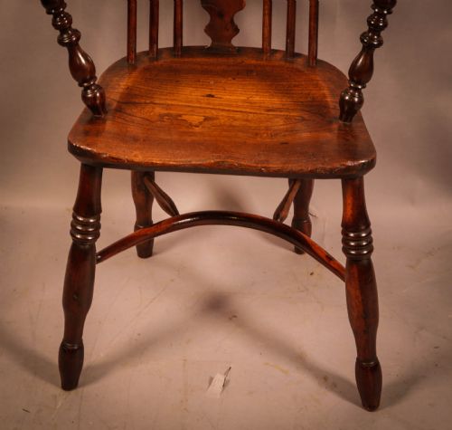 A VERY UNUSUAL YEW WOOD WINDSOR CHAIR C 1830 - ADDITIONAL PHOTO 2