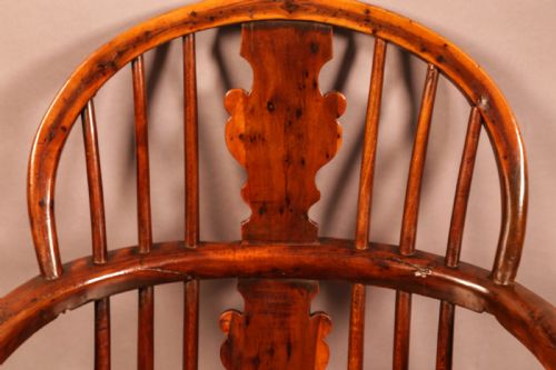 A VERY UNUSUAL YEW WOOD WINDSOR CHAIR C 1830 - ADDITIONAL PHOTO 8