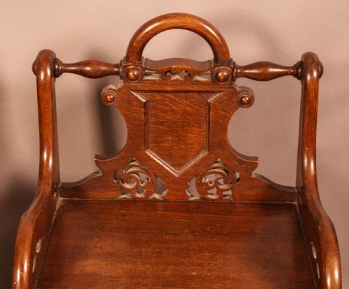A RARE PAIR OF GOTHIC WINDOW SEATS - ADDITIONAL PHOTO 3