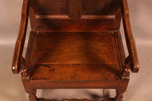 A SUPER 17TH CENTURY ARMCHAIR IN OAK - ADDITIONAL PHOTO 3