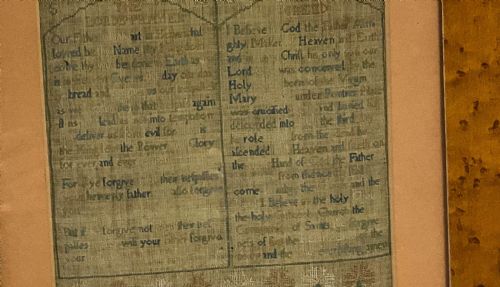 GEORGE II LORDS PRAYER SAMPLER SARAH READING 1729 - ADDITIONAL PHOTO 2