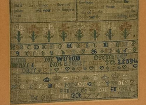 GEORGE II LORDS PRAYER SAMPLER SARAH READING 1729 - ADDITIONAL PHOTO 5