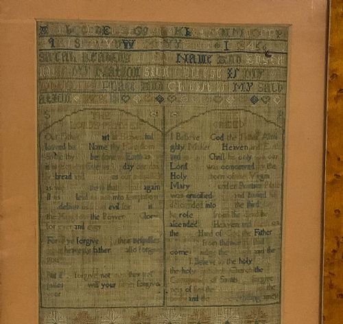 GEORGE II LORDS PRAYER SAMPLER SARAH READING 1729 - ADDITIONAL PHOTO 6