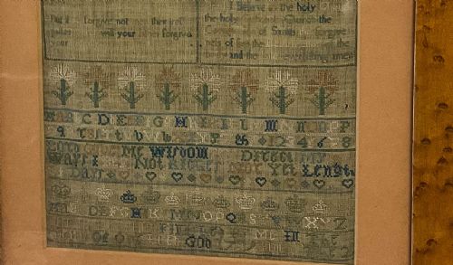 GEORGE II LORDS PRAYER SAMPLER SARAH READING 1729 - ADDITIONAL PHOTO 7