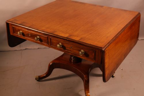 A FINE GEORGIAN MAHOGANY SOFA TABLE - ADDITIONAL PHOTO 7