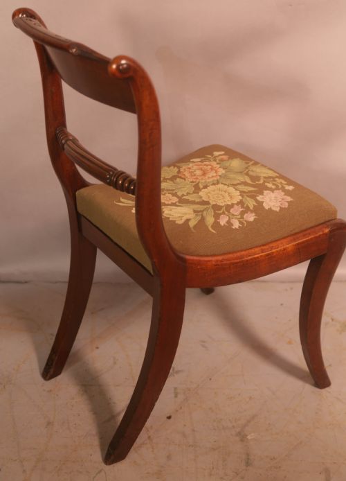A TOP QUALITY SET OF 8 REGENCY BRASS INLAID DINING CHAIRS - ADDITIONAL PHOTO 9
