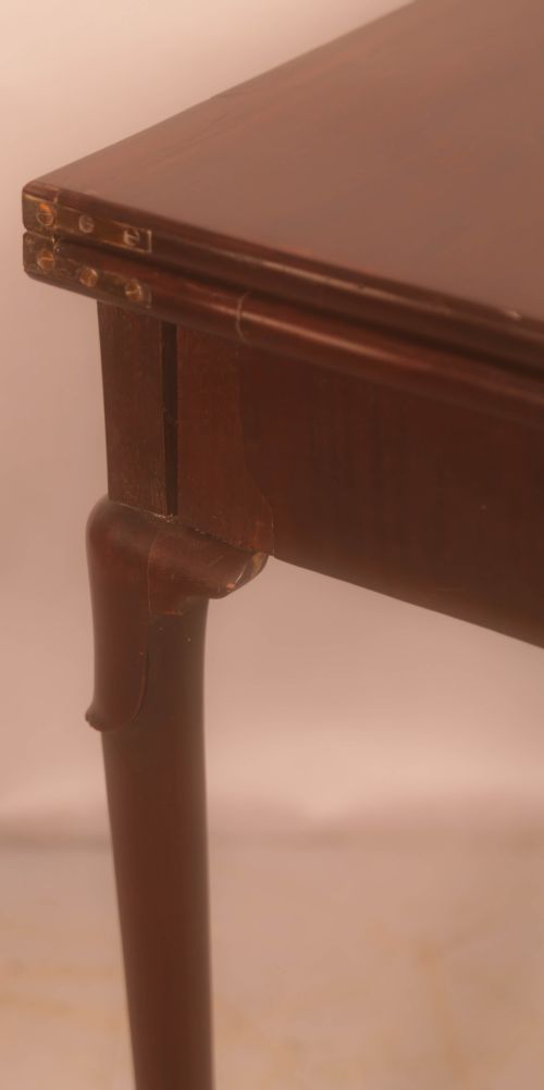 A GEORGE II CARD TABLE WITH GUINEA WELLS - ADDITIONAL PHOTO 8