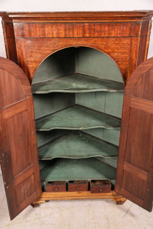 AN 18TH CENTURY FREE STANDING FLOOR CORNER CUPBOARD - ADDITIONAL PHOTO 7