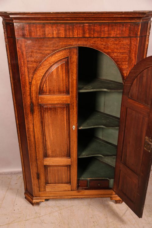 AN 18TH CENTURY FREE STANDING FLOOR CORNER CUPBOARD - ADDITIONAL PHOTO 8
