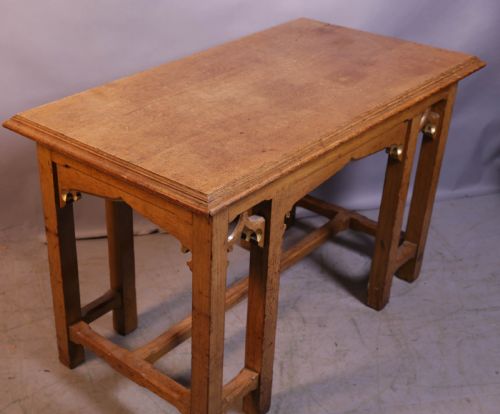 A GOOD 19TH CENTURY GOTHIC SERVING TABLE OAK - ADDITIONAL PHOTO 5