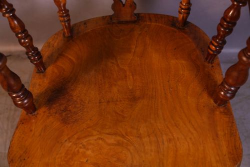 YEW WOOD BROAD ARM WINDSOR CHAIR - ADDITIONAL PHOTO 8