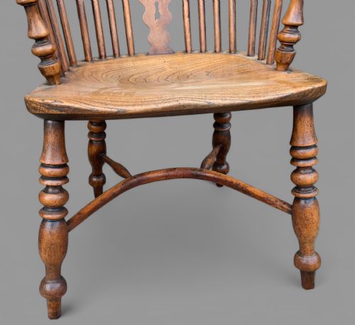 BENJAMIN GILLING YEW WOOD WINDSOR CHAIR - ADDITIONAL PHOTO 5