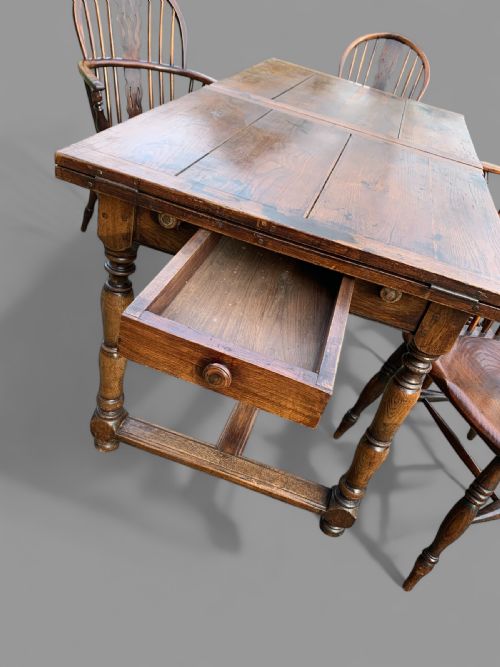A FRENCH FARMHOUSE KITCHEN DINING TABLE IN OAK VERY LARGE - ADDITIONAL PHOTO 9