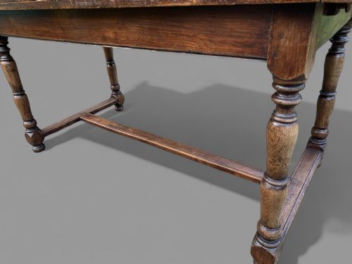 A FRENCH FARMHOUSE KITCHEN DINING TABLE IN OAK VERY LARGE - ADDITIONAL PHOTO 10