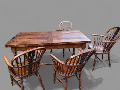 A FRENCH FARMHOUSE KITCHEN DINING TABLE IN OAK VERY LARGE - ADDITIONAL PHOTO 11