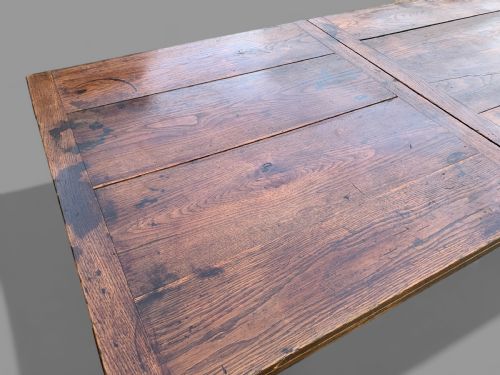 A FRENCH FARMHOUSE KITCHEN DINING TABLE IN OAK VERY LARGE - ADDITIONAL PHOTO 2
