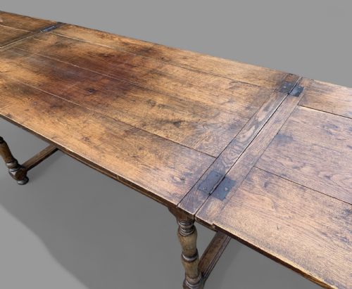 A FRENCH FARMHOUSE KITCHEN DINING TABLE IN OAK VERY LARGE - ADDITIONAL PHOTO 3
