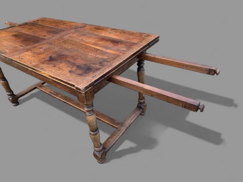 A FRENCH FARMHOUSE KITCHEN DINING TABLE IN OAK VERY LARGE - ADDITIONAL PHOTO 4