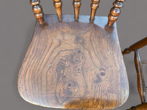 A SET OF 4 KITCHEN CHAIRS IN ASH AND ELM C1900 - ADDITIONAL PHOTO 2