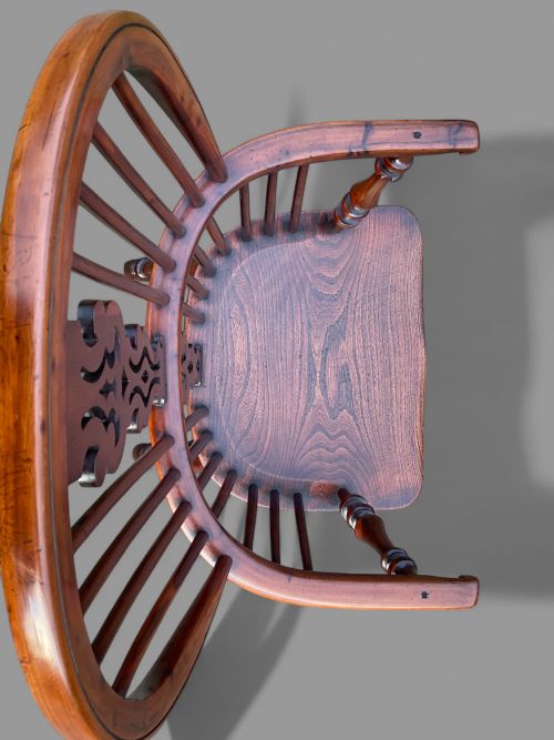 A SUPER YEW WOOD HIGH WINDSOR CHAIR BY GABBITASS OF WORKSOP - ADDITIONAL PHOTO 2