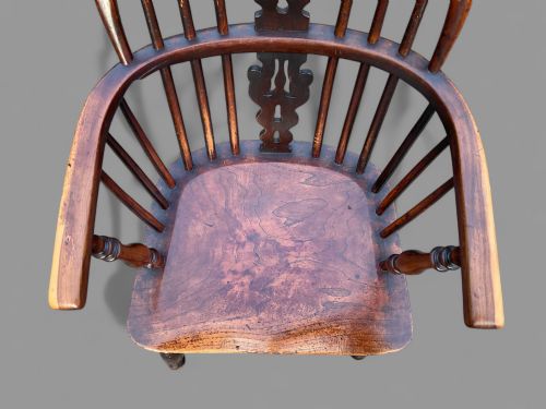 A YEW WOOD THREE QUARTER BACK WINDSOR CHAIR BY BEN GILLING - ADDITIONAL PHOTO 1