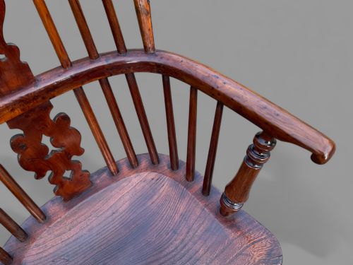 A VERY VERY RARE YEW WIOD WINDSOR CHAIR NICHOLSON - ADDITIONAL PHOTO 8