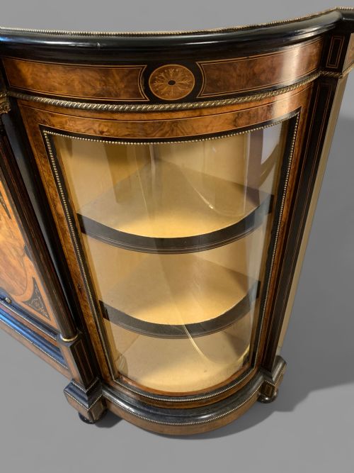 A FINE VICTORIAN BURR WALNUT CREDENZA - ADDITIONAL PHOTO 8