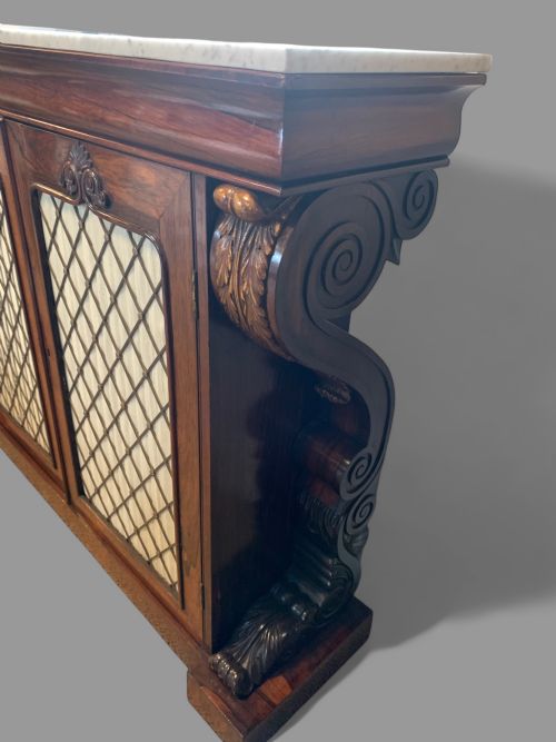 A SUPERB ROSEWOOD CHIFFONIER - ADDITIONAL PHOTO 5