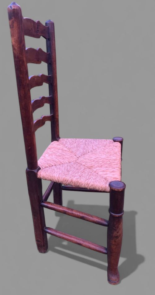 A SET OF 6 GEORGIAN LADDER BACK DINING CHAIRS - ADDITIONAL PHOTO 4