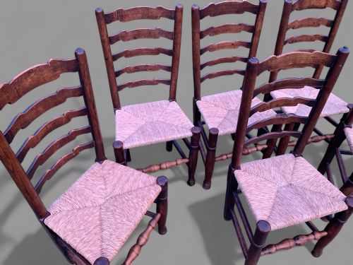 A SET OF 6 GEORGIAN LADDER BACK DINING CHAIRS - ADDITIONAL PHOTO 5