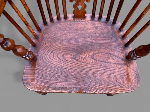 A SUPER BEST MODEL WINDSOR CHAIR IN YEW WOOD WITH AN ELM SEAT - ADDITIONAL PHOTO 4
