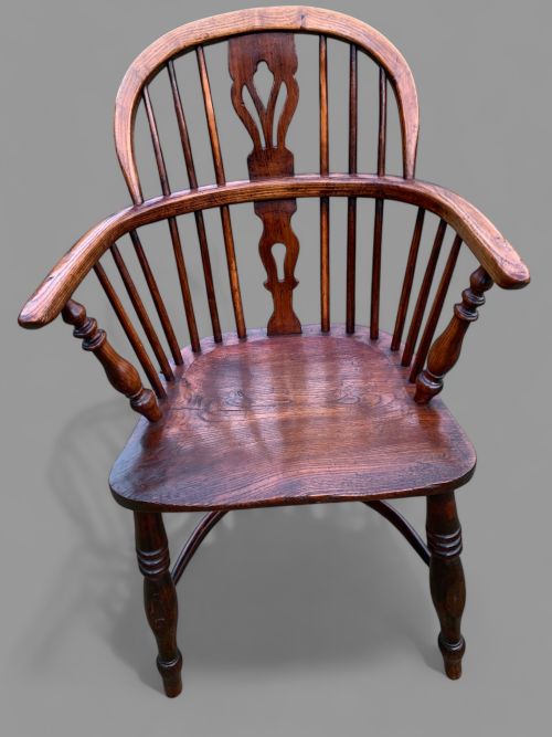 A RARE SIGNED FRED WALKER WINDSOR CHAIR IN ASH AND ELM - ADDITIONAL PHOTO 4