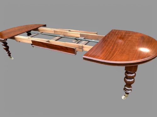 LARGE VICTORIAN EXTENDING DINING TABLE MAHOGANY - ADDITIONAL PHOTO 8