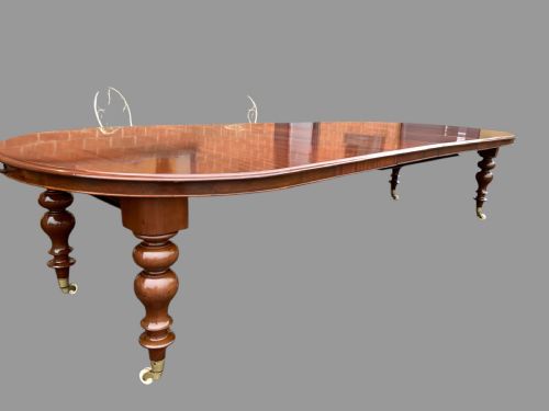 LARGE VICTORIAN EXTENDING DINING TABLE MAHOGANY - ADDITIONAL PHOTO 1