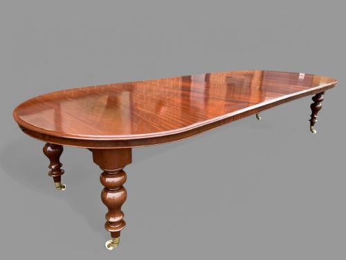 LARGE VICTORIAN EXTENDING DINING TABLE MAHOGANY - ADDITIONAL PHOTO 2