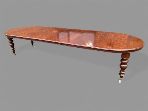 LARGE VICTORIAN EXTENDING DINING TABLE MAHOGANY - ADDITIONAL PHOTO 3