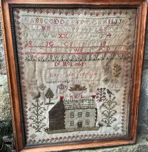 georgian needle work sampler mary ann france - CATEGORY: ANTIQUE MISCELLANEOUS - DATED 19TH CENTURY