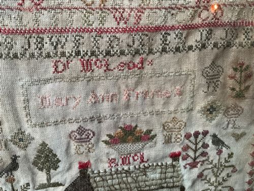 GEORGIAN NEEDLE WORK SAMPLER MARY ANN FRANCE - ADDITIONAL PHOTO 4