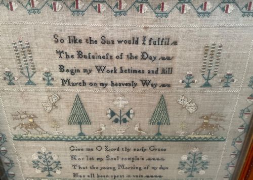 NEEDLE WORK SAMPLER ELIZABETH NORMAN 1808 AGED 12YEARS - ADDITIONAL PHOTO 5