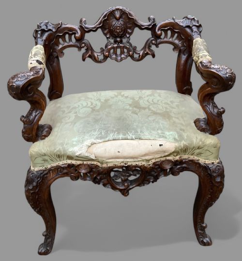 a wonderful georgian seat rococo c1770 - CATEGORY: ANTIQUE CHAIRS - DATED GEORGIAN