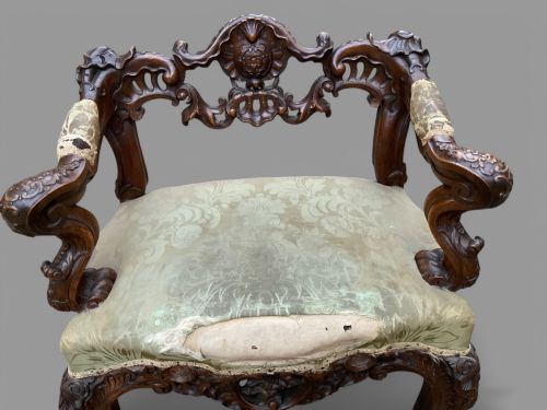 A WONDERFUL GEORGIAN SEAT ROCOCO C1770 - ADDITIONAL PHOTO 1