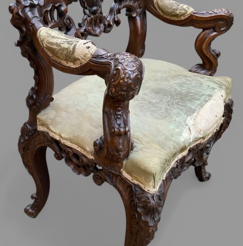A WONDERFUL GEORGIAN SEAT ROCOCO C1770 - ADDITIONAL PHOTO 2